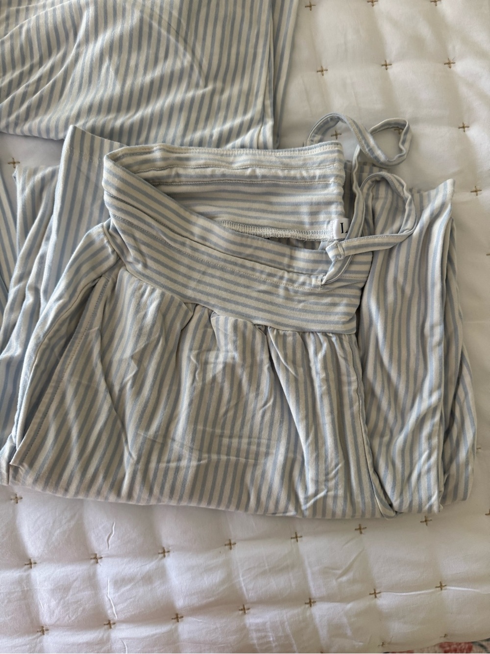 Maternity DreamModal Kimono Three-Piece Set in Fog - Picture 5 of 6